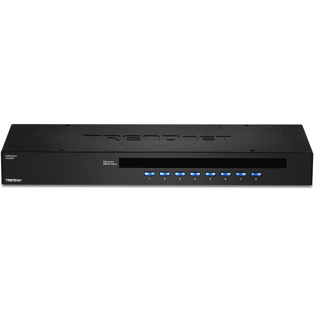 8-PORT KVM USB/PS2 RACK MOUNT SWITCH