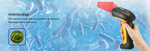 ADESSO 2.4GHZ RF WIRELESS  ANTIMICROBIAL & WALTERPROOF INDUSTRIAL 2D/1D  BARCODE