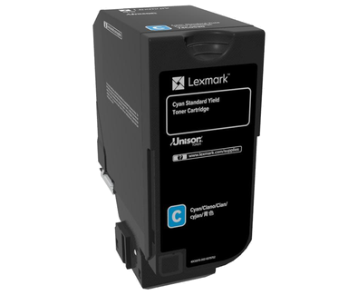 LEXMARK 74C0S20 CYAN TONER CARTRIDGE FOR USE IN CS720 ESTIMATED YIELD 7K