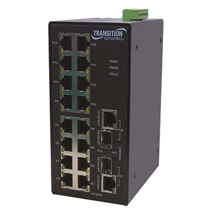 IND MGD SWITCH(16)10/100BASE-TX + (2) SFP COMBO PORTS  ATEX
