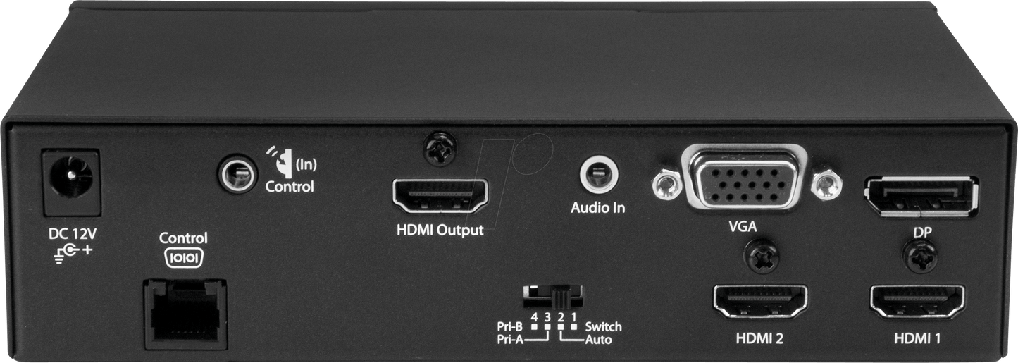 SWITCH BETWEEN DISPLAYPORT, VGA OR TWO HDMI SOURCE DEVICES ON ONE DISPLAY, WITH