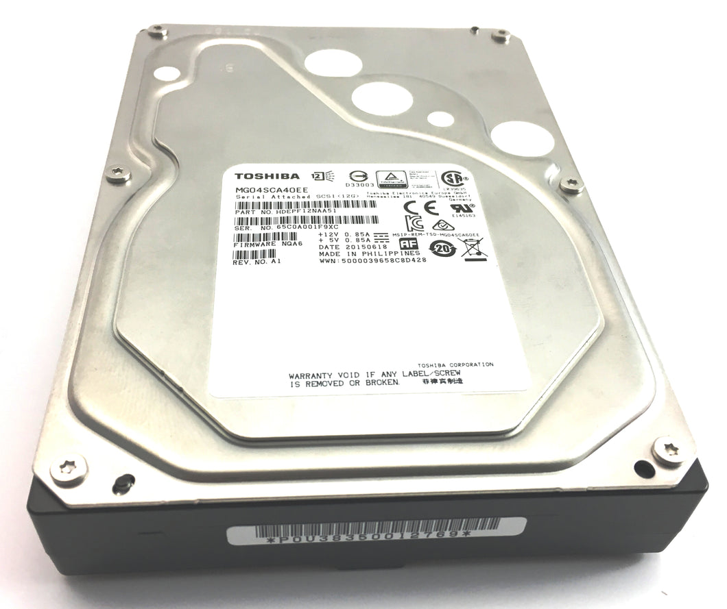Toshiba MG04SCA40EE 4TB SAS 12Gb s 7.2k RPM 128MB 512E Bare