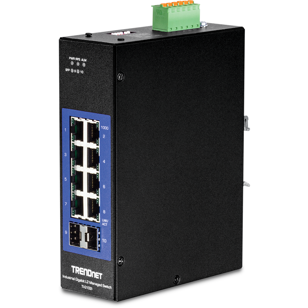 10-PORT INDUSTRIAL GIGABIT L2 MANAGED DIN-RAIL SWITCH