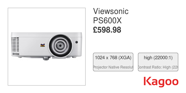 XGA SHORT THROW DLP PROJECTOR FOR BUSINESS AND EDUCATION, 3,500 LUMENS, NATIVE X