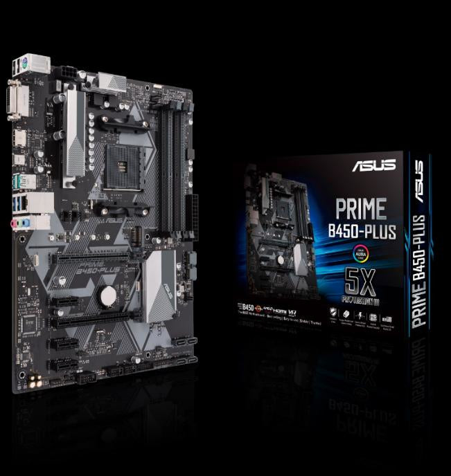 ASUS PRIME B450-PLUS motherboard Socket AM4 ATX AMD B450