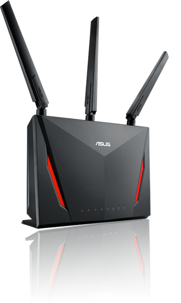 ASUS RT-AC86U wireless router Dual-band (2.4 GHz / 5 GHz) Gigabit Ethernet Black