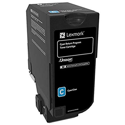 LEXMARK 74C00CG CYAN RETURN PROGRAM TONER CARTRIDGE TAA FOR USE IN CS720,CS/CX72