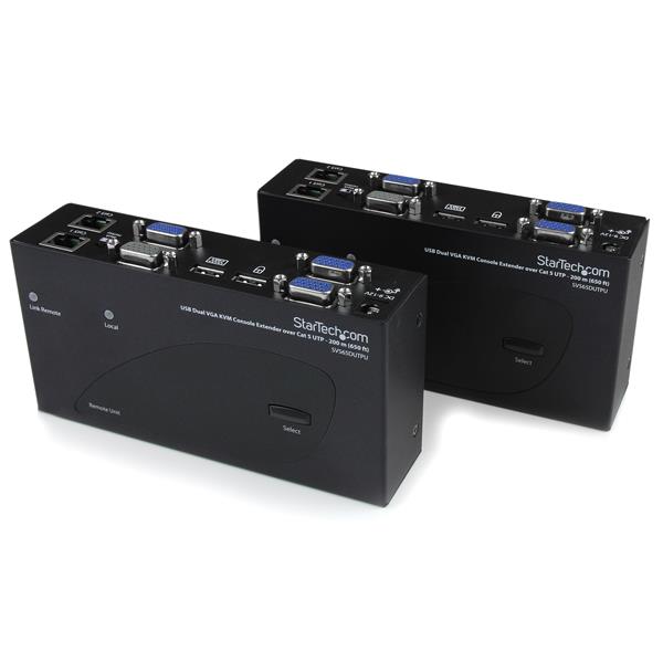 USB DUAL VGA KVM EXTENDER OVER