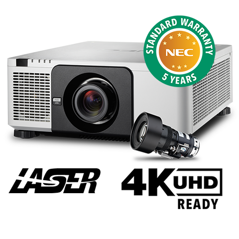 WUXGA 1920 x 1200 10000 LMNS DLP LASER PROJECTOR W NP18ZL LENS