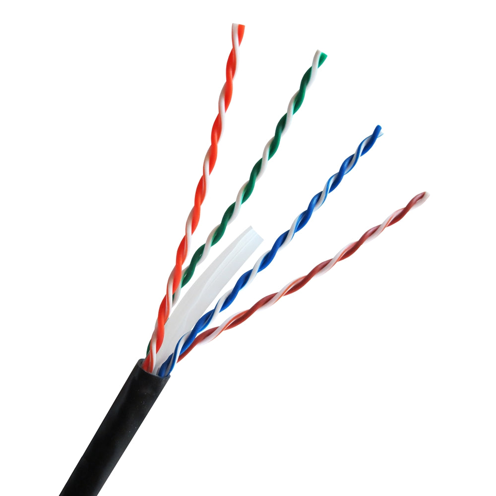 1000FT CAT6 BLACK SOLID UTP