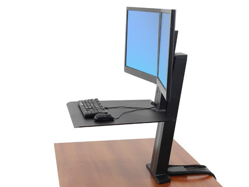 Ergotron WorkFit-SR Dual Monitor Standing Desk Workstation