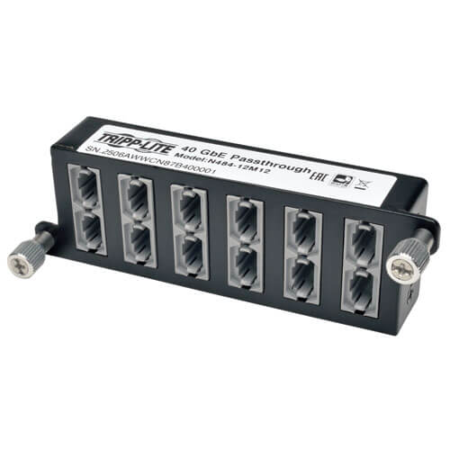 TRIPP LITE 40GB HIGH DENSITY PASS-THROUGH CASSETTE 12 12-FIBER MTP/MPO (N484-12M