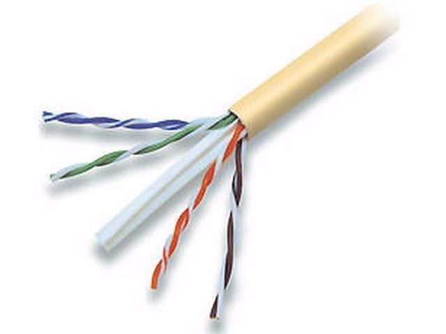 CAT6 STRANDED BULK CABLE / 4PR/24AWG/ 1000 YELLOW