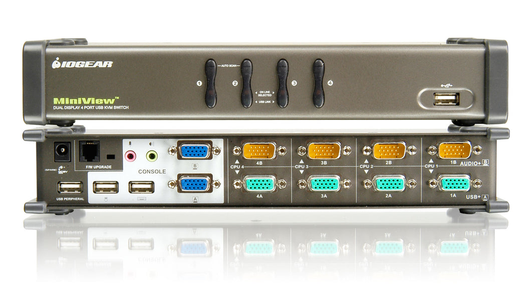 4 Port Dual View KVM Switch
