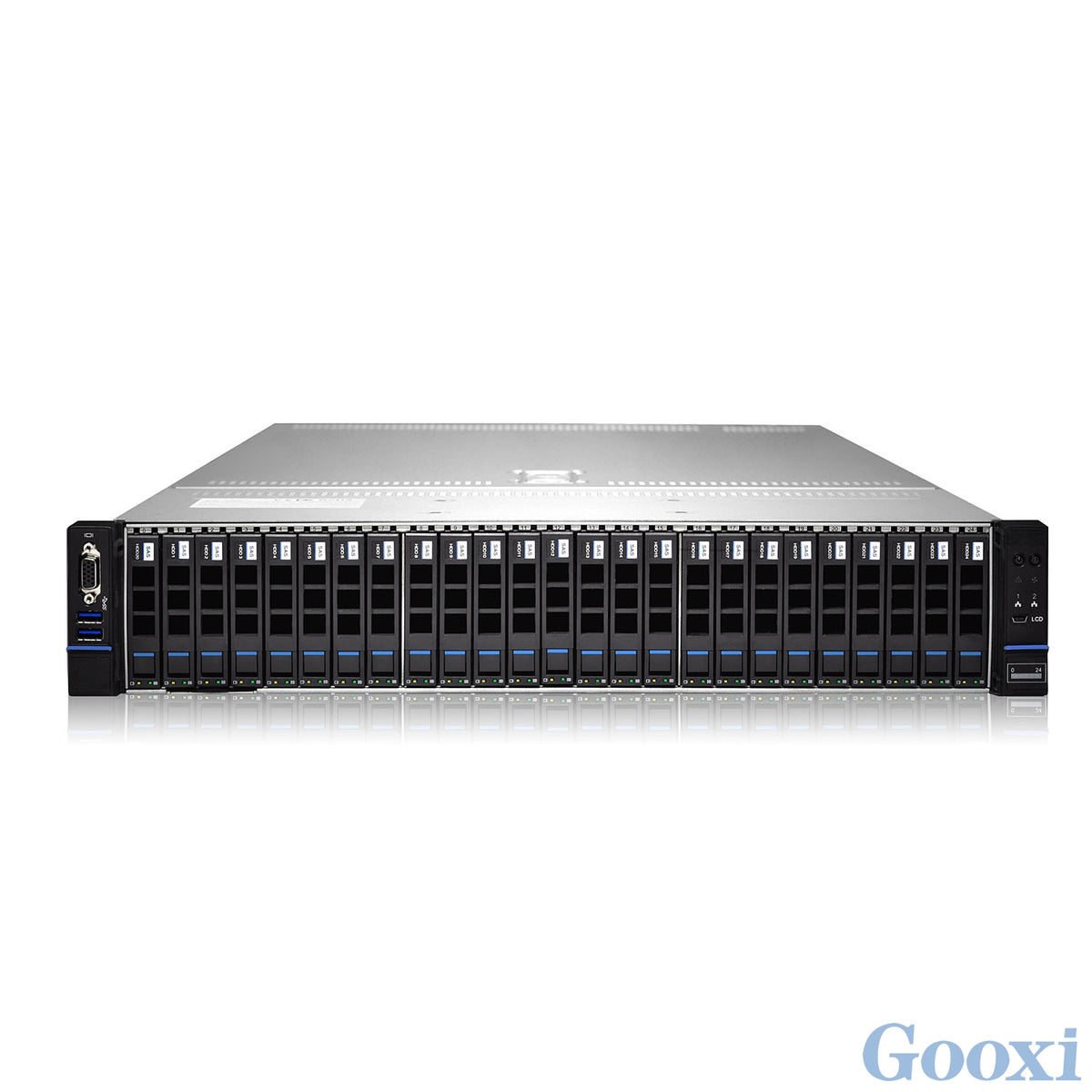Gooxi Sever SL201-D25RSE-US 2U 25B Barebone 25x2.5 HS SATA w 12G SAS Backplane