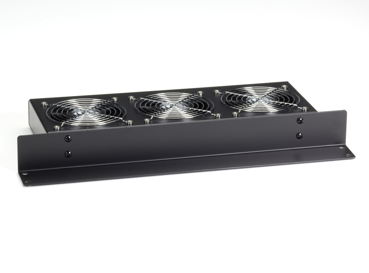 FAN TRAY - HORIZONTAL, RACKMOUNT, 1U, 19IN, (3) FANS, 220V, GSA, TAA, 45 DAY STA