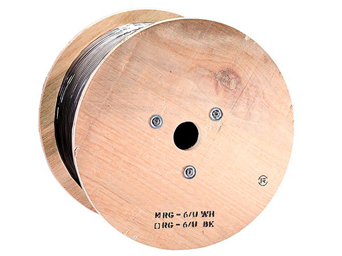 RG6 QUAD SHIELD CL2  - 1000FT CABLE BLCK