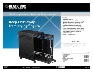 CPU SECURITY CABINET - BLACK, GSA, TAA, 45 DAY STANDARD RETURN POLICY
