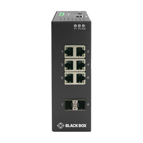 INDUSTRIAL GIGABIT ETHERNET MANAGED L2+ SWITCH - EXTREME TEMPERATURE, (6) RJ-45,