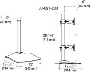 DS100 DUAL-MONITOR DESK STAND