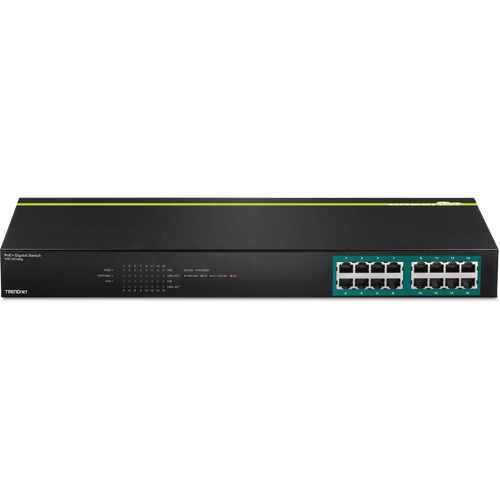 16-PORT GREENNET GIGABIT POE+ SWITCH (250W),LIMITED LIFETIME WARRANTY