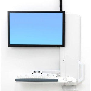 ERGOTRON STYLEVIEW SIT-STAND VERTICAL LIFT,HIGH TRAFFIC AREA (WHITE).A LOW-PROFI