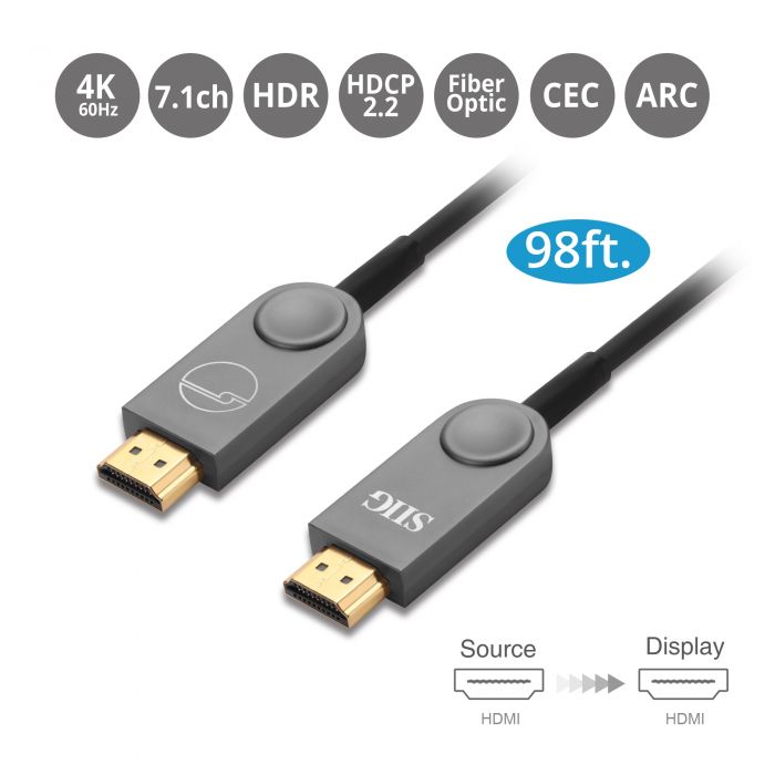 4K HDMI 2.0 Fiber Opt Cbl 30m