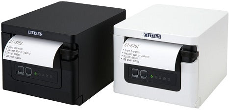 CITIZEN, THERMAL POS, CT-S751, FRONT LOAD, USB, BLUETOOTH, BLACK