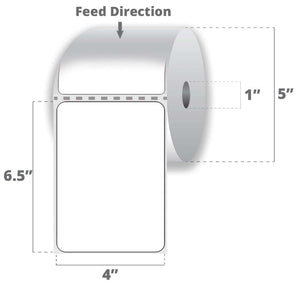 HONEYWELL-INTERMEC MEDIA, CONSUMABLES, DURATHERM III TOP-COATED LABEL, DIRECT THERMAL, 4" X 6", 1" CORE, 5" OD, 496 LABELS PER ROLL, PERFORATED, 8 ROLLS PER CASE, PRICED PER CASE