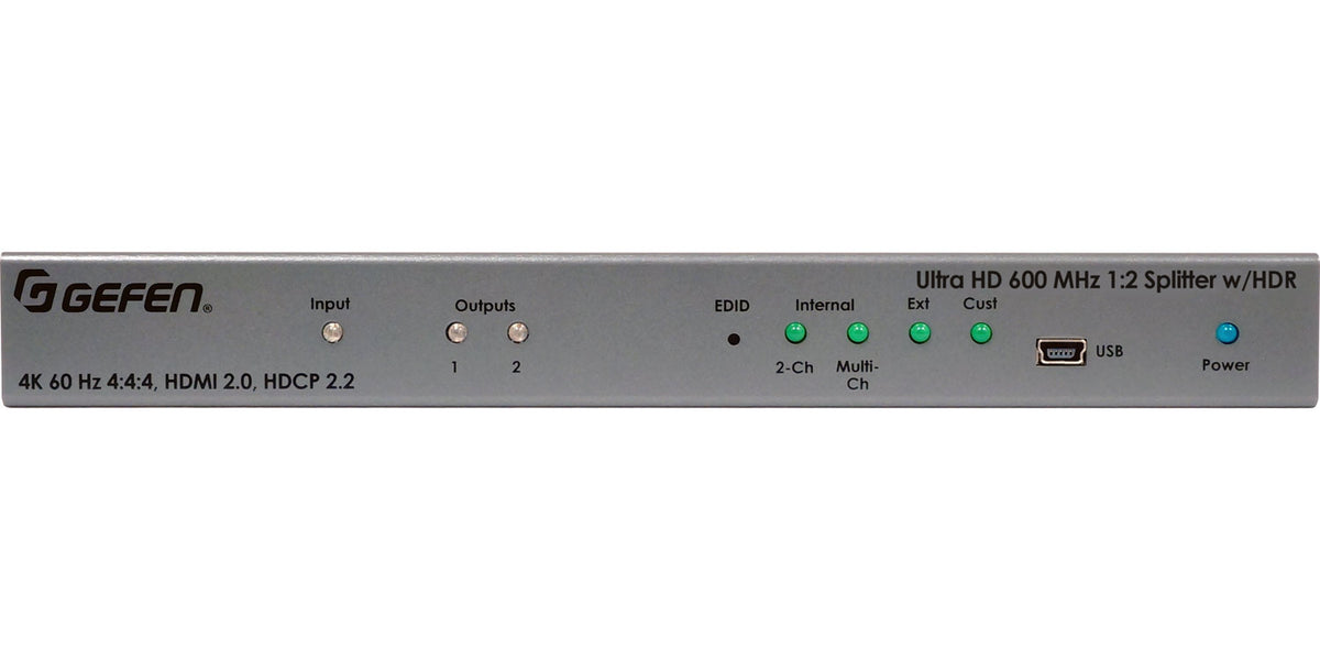 4K ULTRA HD 600 MHZ 1:2 SPLITTER W/ HDR