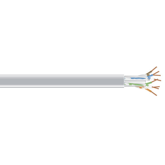 CAT5E 100-MHZ SOLID ETHERNET BULK CABLE - UNSHIELDED (UTP), CM PVC, GRAY, 1000-F