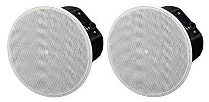 (PAIR) 6 2-WAY CEILING SPEAKERS WHITE