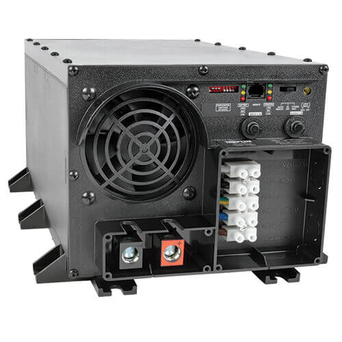 TRIPP LITE INVERTER / CHARGER 2400W 48V DC TO 120V AC 15A HARDWIRE UL RATED