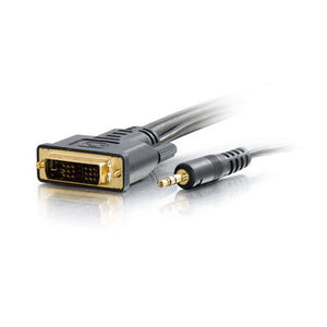 C2G 50ft Pro Series DVI-D + 3.5mm CL2 DVI cable 600" (15.2 m) Black
