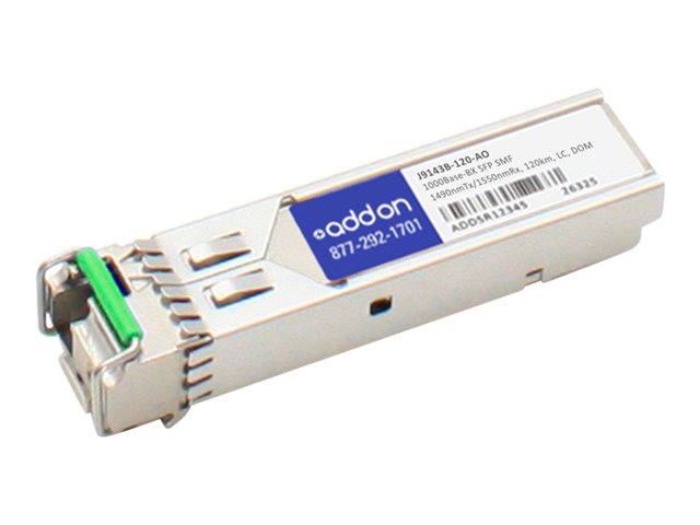 ADDON HP COMPATIBLE TAA COMPLIANT 1000BASE-BX SFP TRANSCEIVER (SMF, 1490NMTX/155