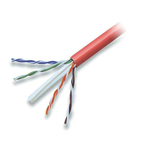 NETWORK CABLE - BARE WIRE - BARE WIRE - 1000 FT - UTP - ( CAT 6 ) - RED