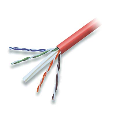 NETWORK CABLE - BARE WIRE - BARE WIRE - 1000 FT - UTP - ( CAT 6 ) - RED