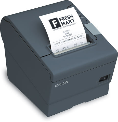 EPSON, TM-T88V, THERMAL RECEIPT PRINTER - ENERGY STAR RATED, EPSON BLACK - NEW COLOR, SERIAL'6 AND USB INTERFACE, POWER SUPPLY INCLUDED, REPLACES ITEM C31CA85A6341