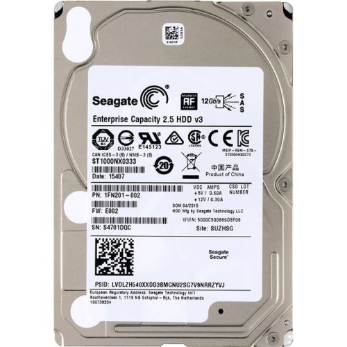SEAGATE 1TB EXOS 7E2000 HDD 512E SAS 2.5 7200 128MB