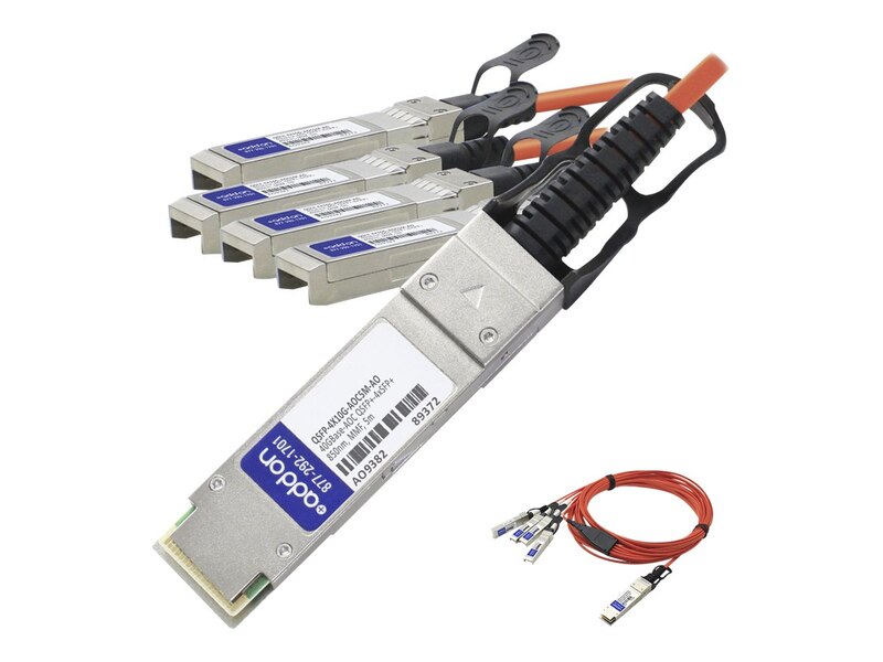 ADDON CISCO QSFP-4X10G-AOC5M COMPATIBLE TAA COMPLIANT 40GBASE-AOC QSFP+ TO 4XSFP