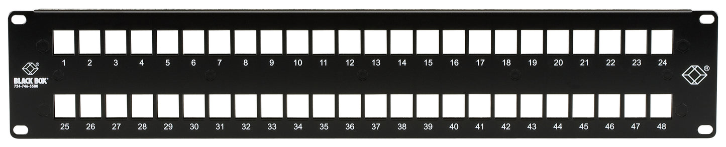 MULTIMEDIA PATCH PANEL - 2U, 48-PORT