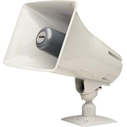 ONE-WAY 5 -WATT HIGH EFFICIENCY IP HORN WITH LONG LINE EXTENDER (GRAY)
