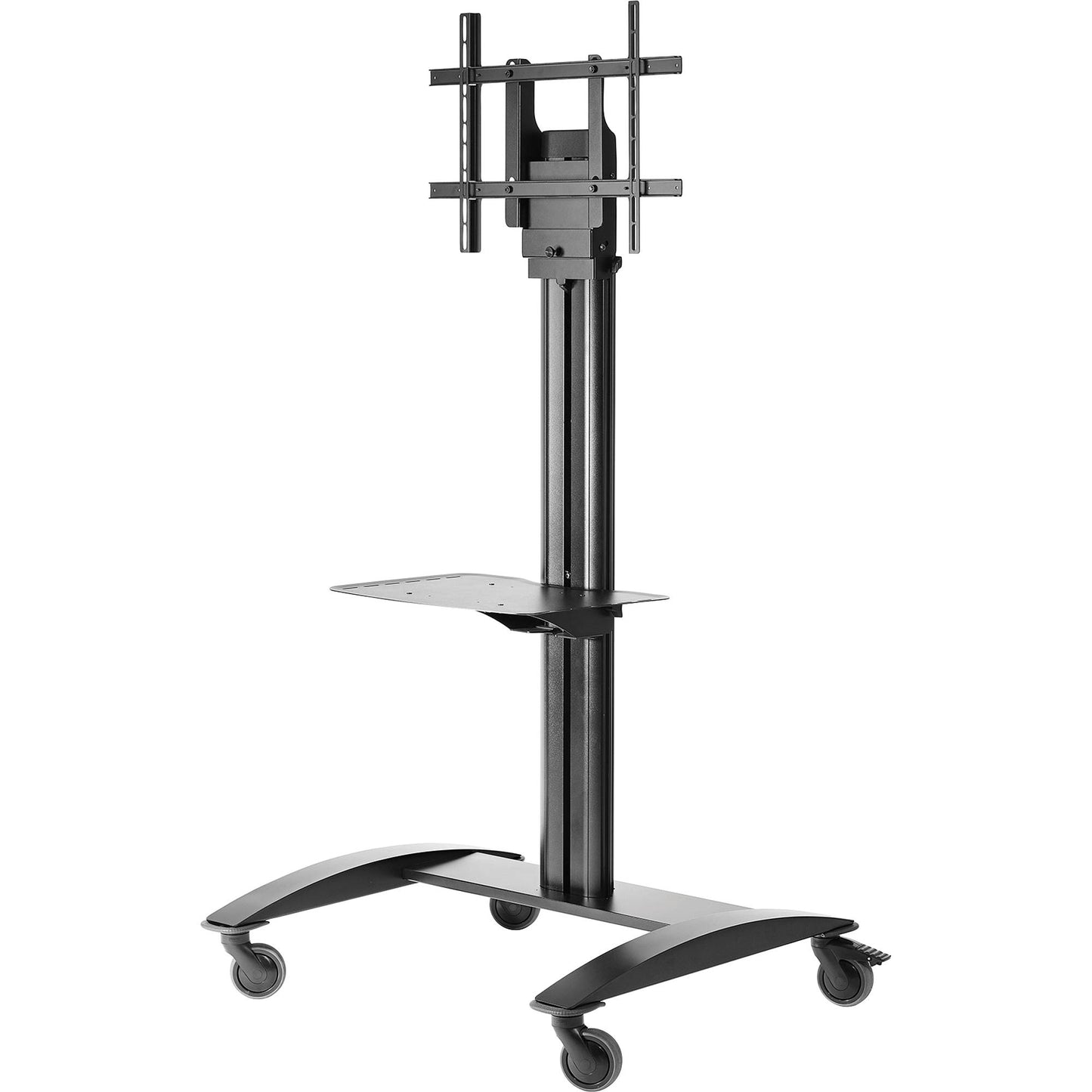 FLAT PANEL TV CART - BLACK - INTEGRATED CABLE MANAGEMENT PROTECTS, CONTAINS AND