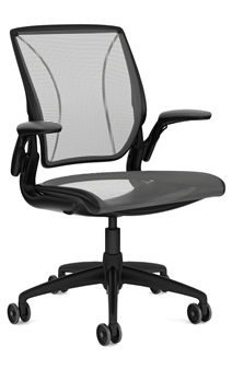 DIFFRIENT WORLD CHAIR - ADJUSTABLE DURON COVERED ARMS, MONOFILAMENT STRIPE MESH