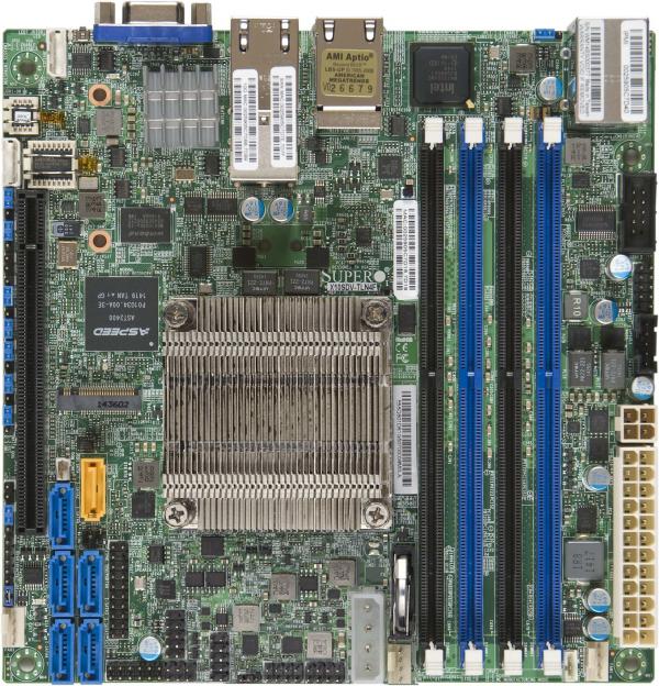 Supermicro Motherboard MBD-X10SDV-8C-TLN4F-O Xeon D-1540 FCBGA 1667 8-Core DDR4 PCI-Express MiniITX Retail