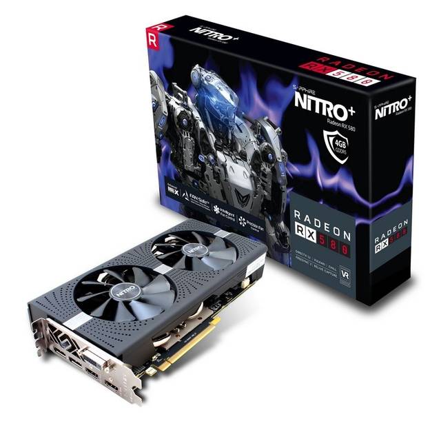 Sapphire Nitro+ AMD Radeon RX 580 4G GDDR5 DVI/2HDMI/2DisplayPort PCI-Express Video Card