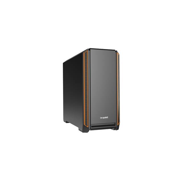 be quiet! Silent Base 601 ORANGE Mid-Tower ATX Computer Case, Two 140mm Fans, 10mm Extra Thick insulation mats (BG025)