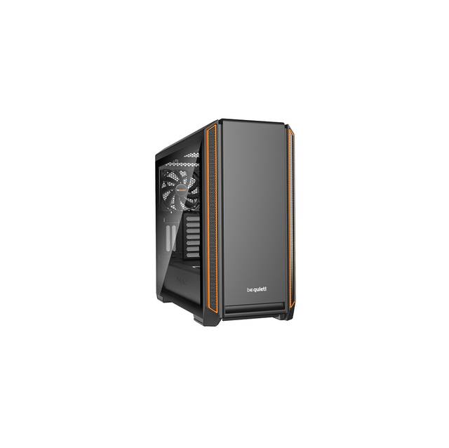 be quiet! Silent Base 601 ORANGE Mid-Tower ATX Computer Case w/ Window, Two 140mm Fans, 10mm Extra Thick insulation mats (BGW25)