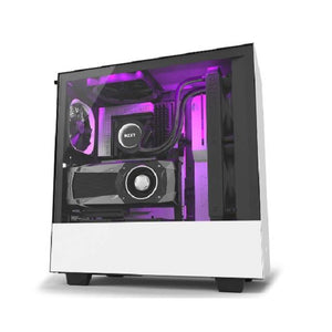 NZXT H500i No Power Supply ATX Mid Tower w/ Lighting and Fan Control (Matte White)