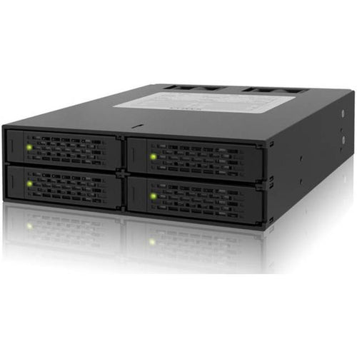 ICY DOCK ToughArmor MB994SP-4SB-1 4x 2.5 inch SATA Hard Drive/SSD in 1x 5.25 inch Bay Hot Swap Mobile Rack Cage (Black)